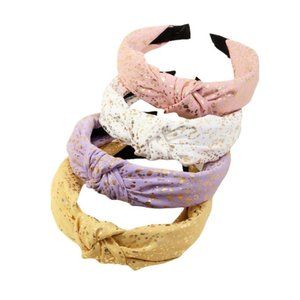 NWOT Four Metallic Speckled Headbands